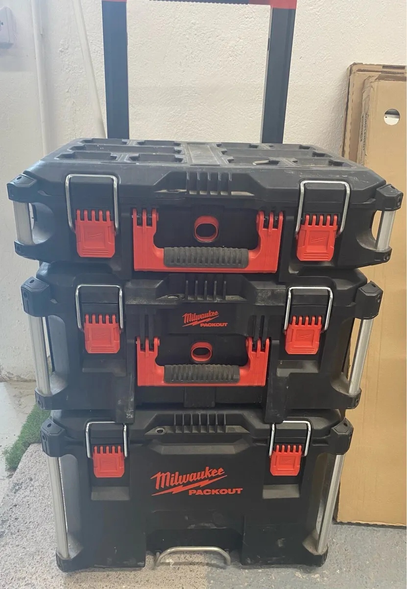 MILWAUKEE PACKOUT STORAGE SYSTEM SET 3 PCS - Image 1