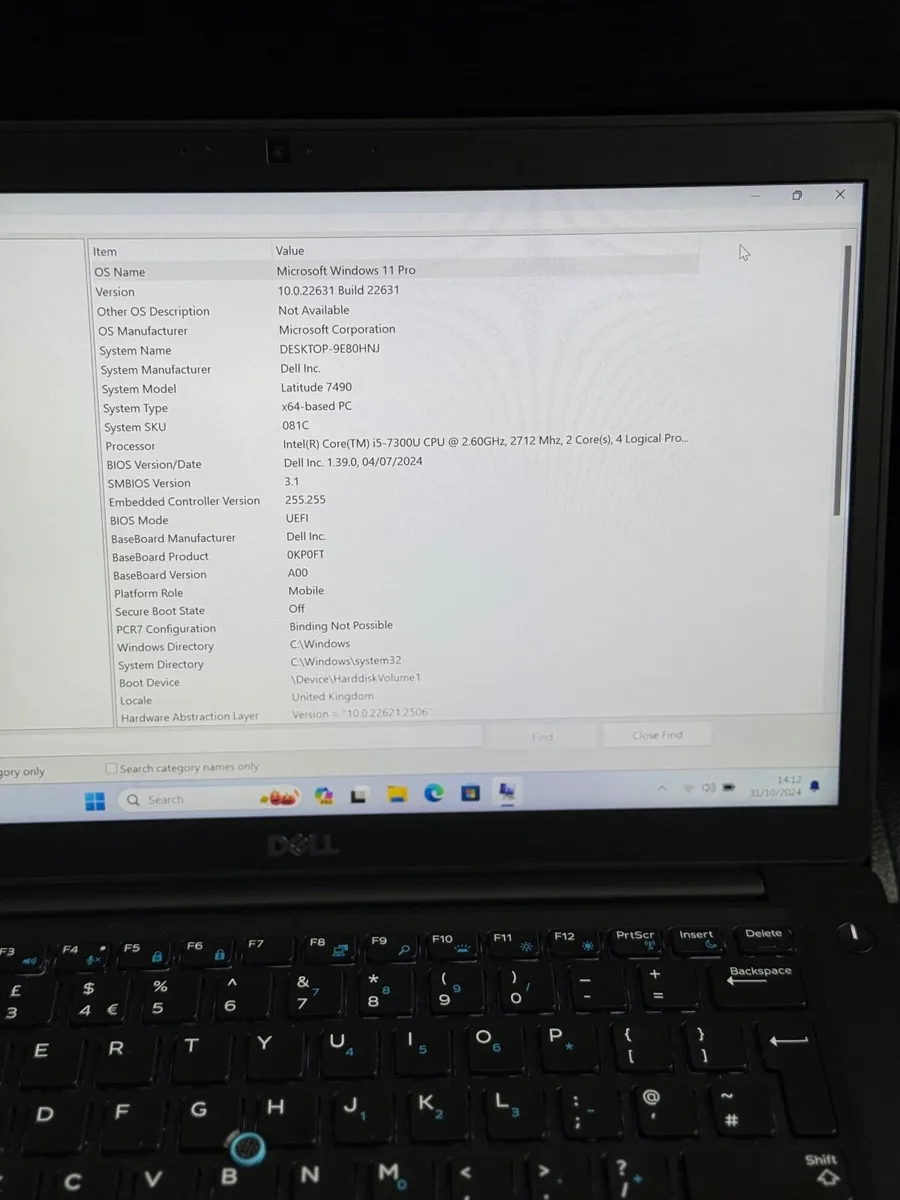 Dell Latitude 7490 Laptop i5/16GB/256SSD/FHD - Image 2