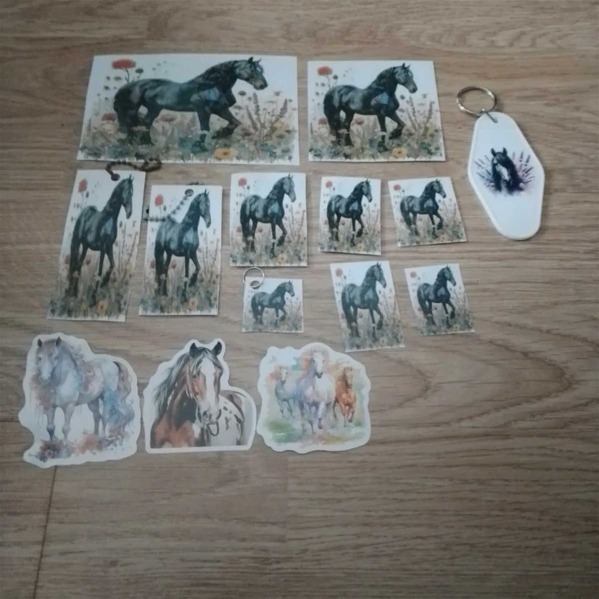 Horse themed art creations set
