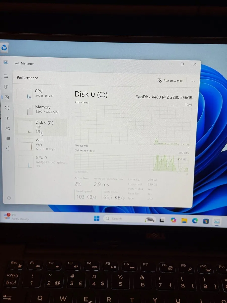 Dell XPS 9360 Laptop i5/8GB/256SSD/4K QHD - Image 3