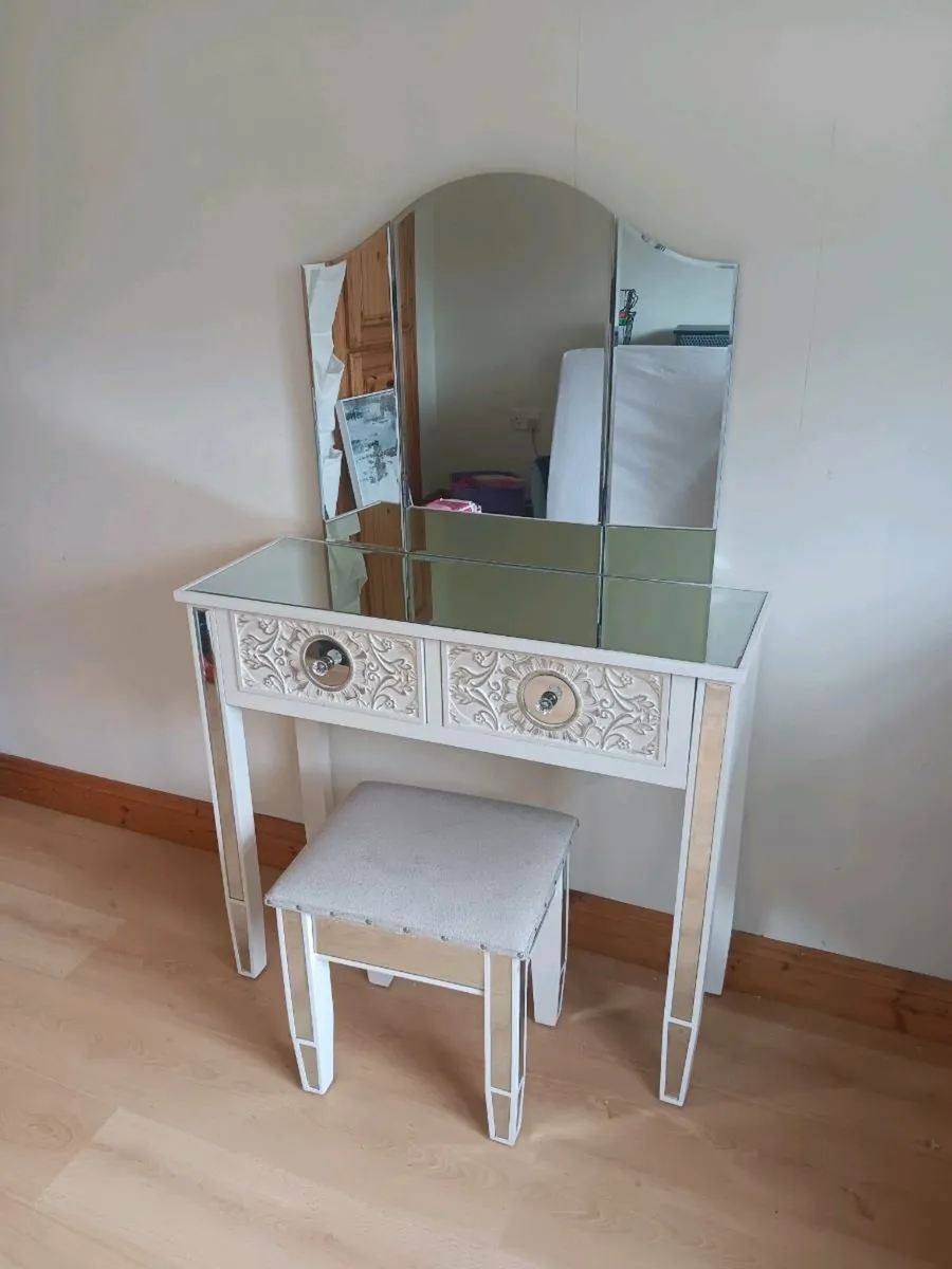 Small Vanity Table & Stool - Image 1