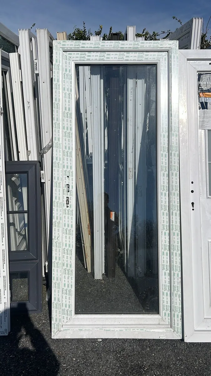 2100 x 900 white pvc back doors new - Image 2