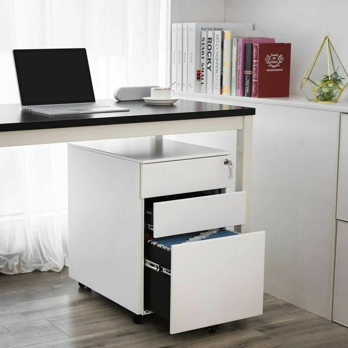New 3 Drawer Office Desk White - FREE P&P - Image 1