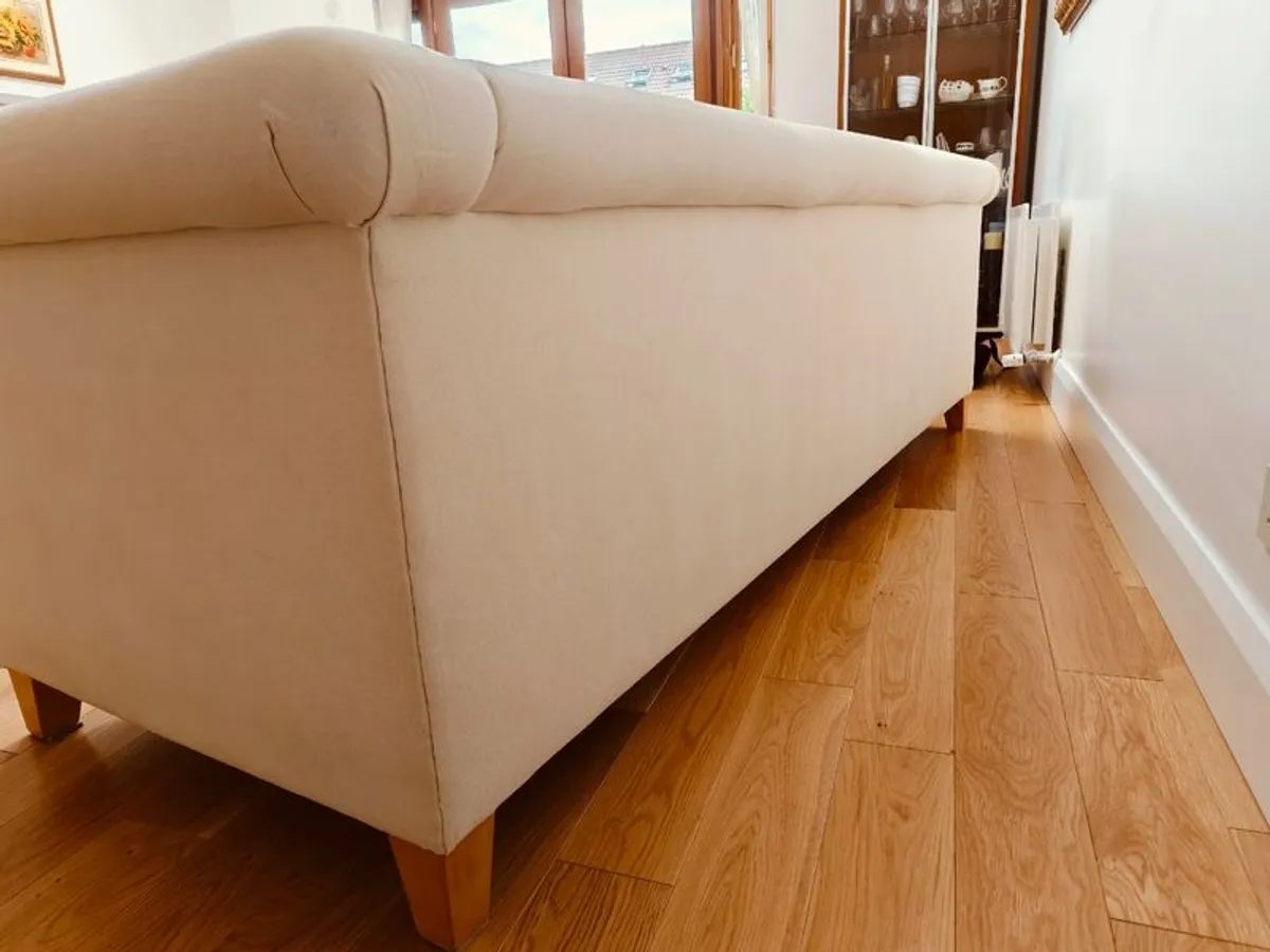 3 Seat Sofa - Cream - Image 3