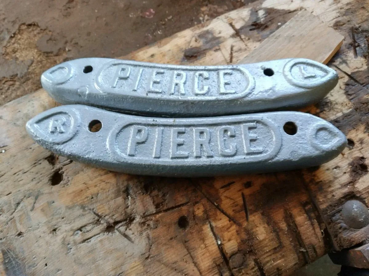 Antique PIERCE  cast name plates - Image 1