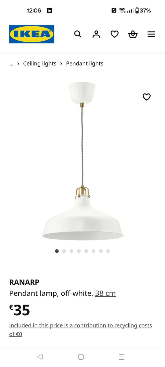 Ikea Ranarp Pendant Light - Image 3