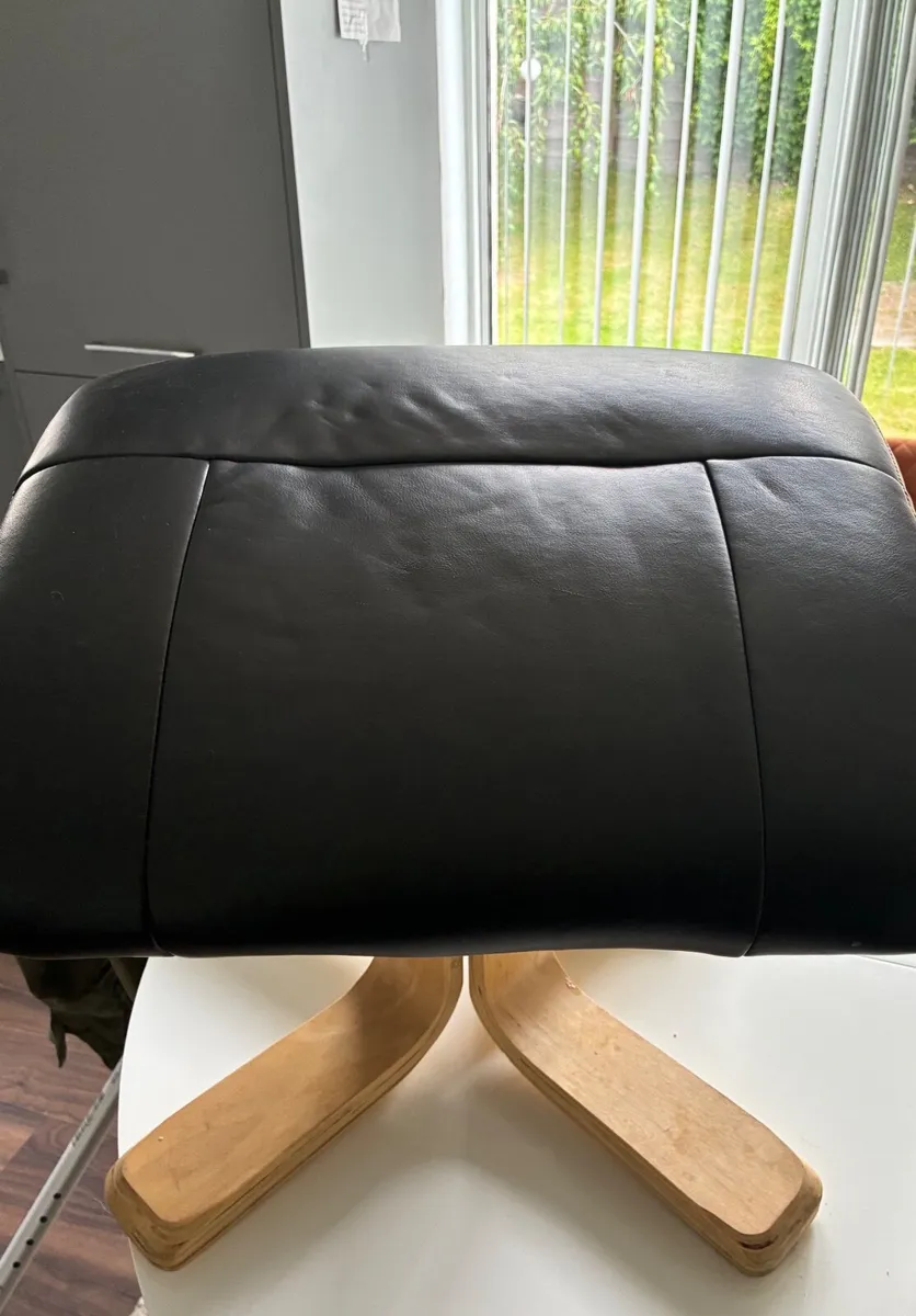 Swivel chair and foot stool - Image 2
