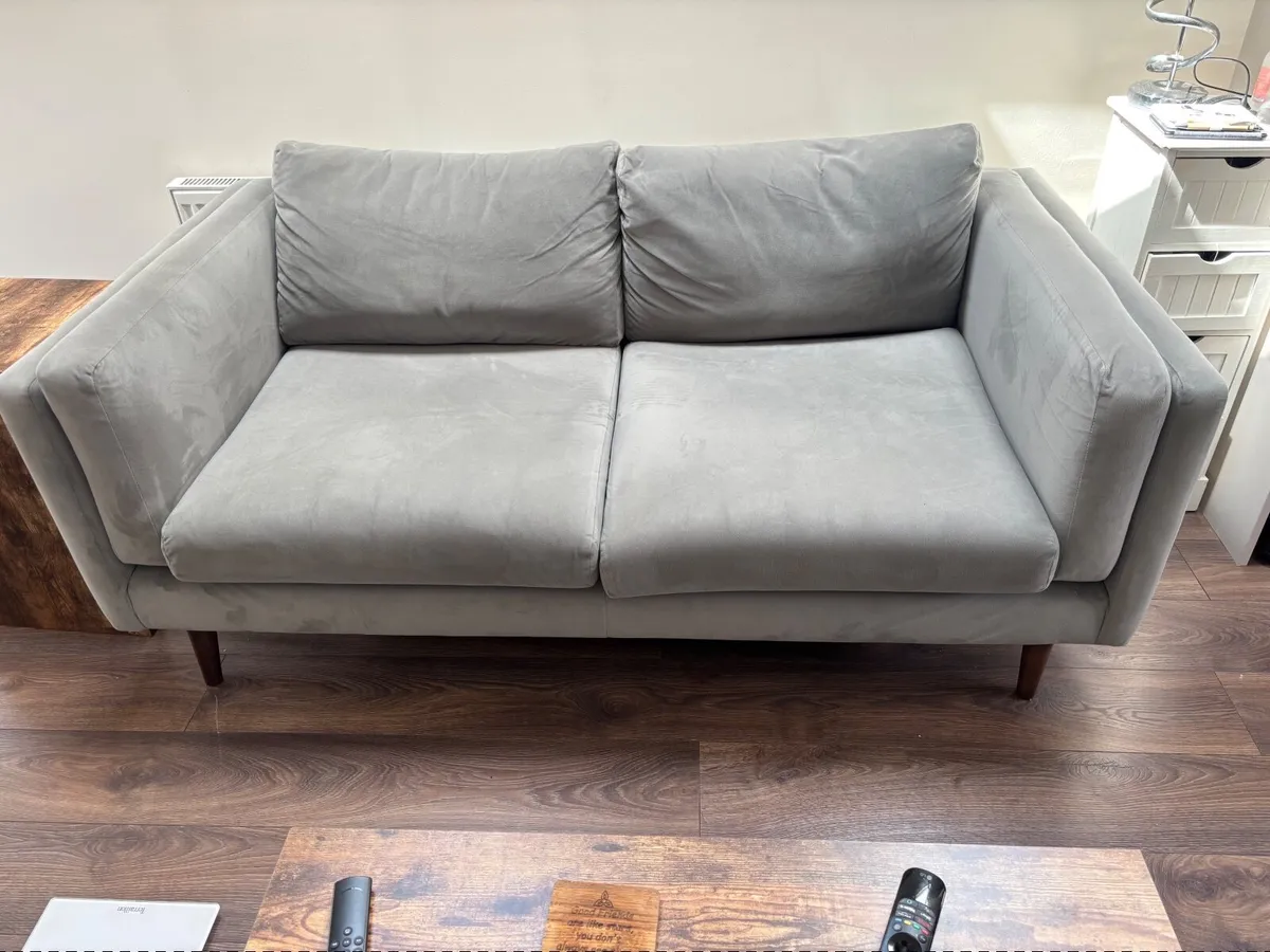 Two seater grey sofa