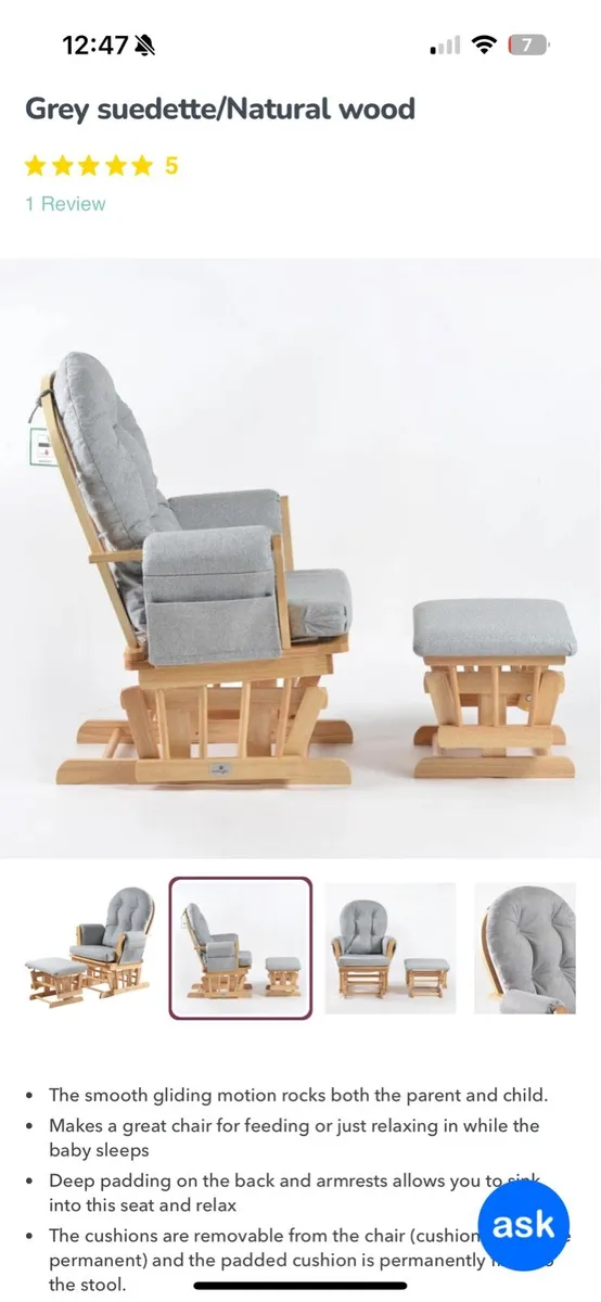 Babylo Brompton Glider Nursing chair - Image 2