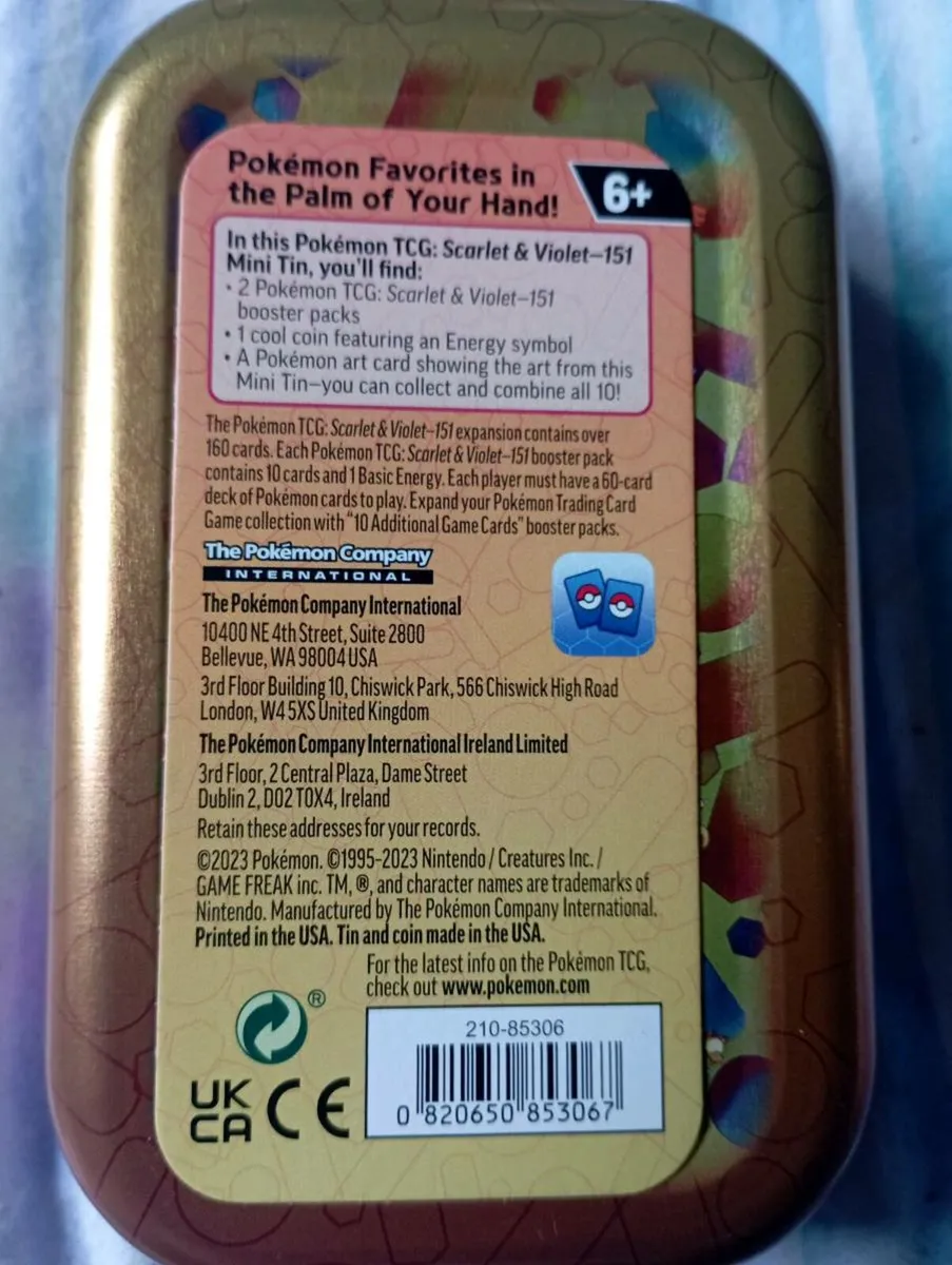 POKÉMON TRADING CARDS IN  COLLEIUBLE TIN. - Image 2