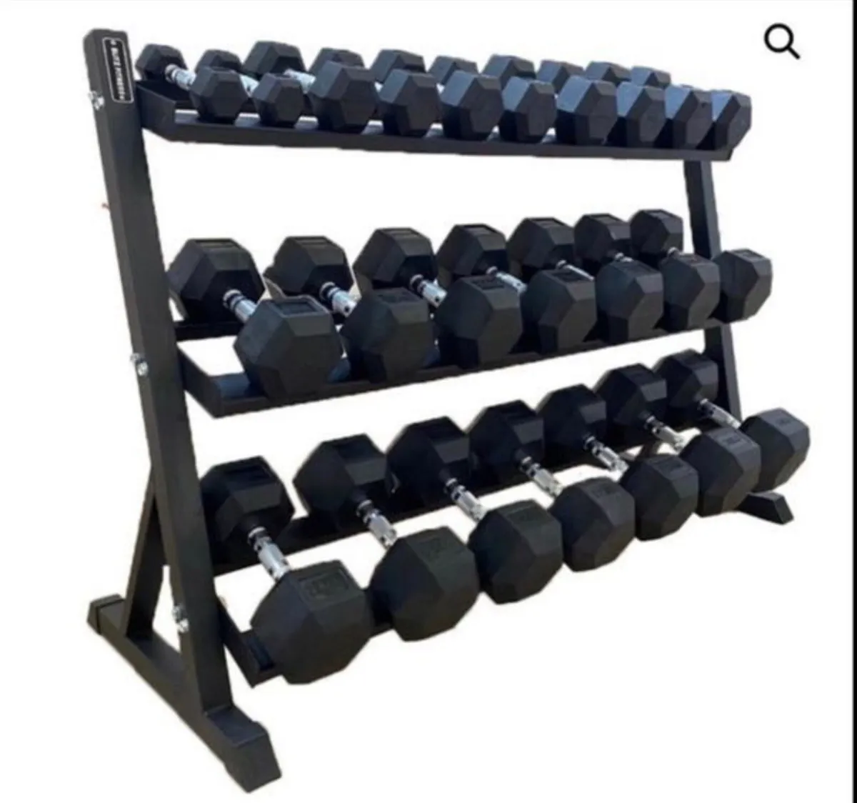 Hex Dumbbells 2.5kg - 30kg + storage rack (new) - Image 1