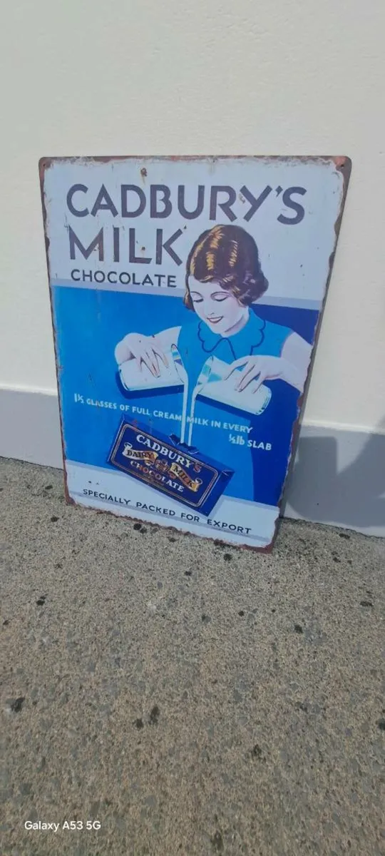 Large  Cadbury metal sign