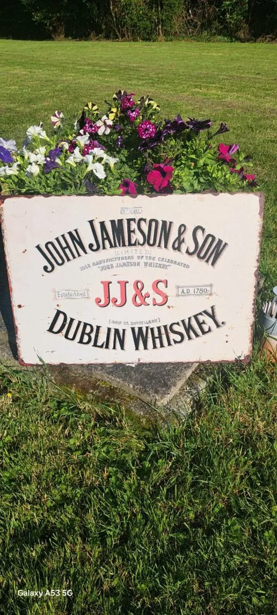 Large  jamson metal sign
