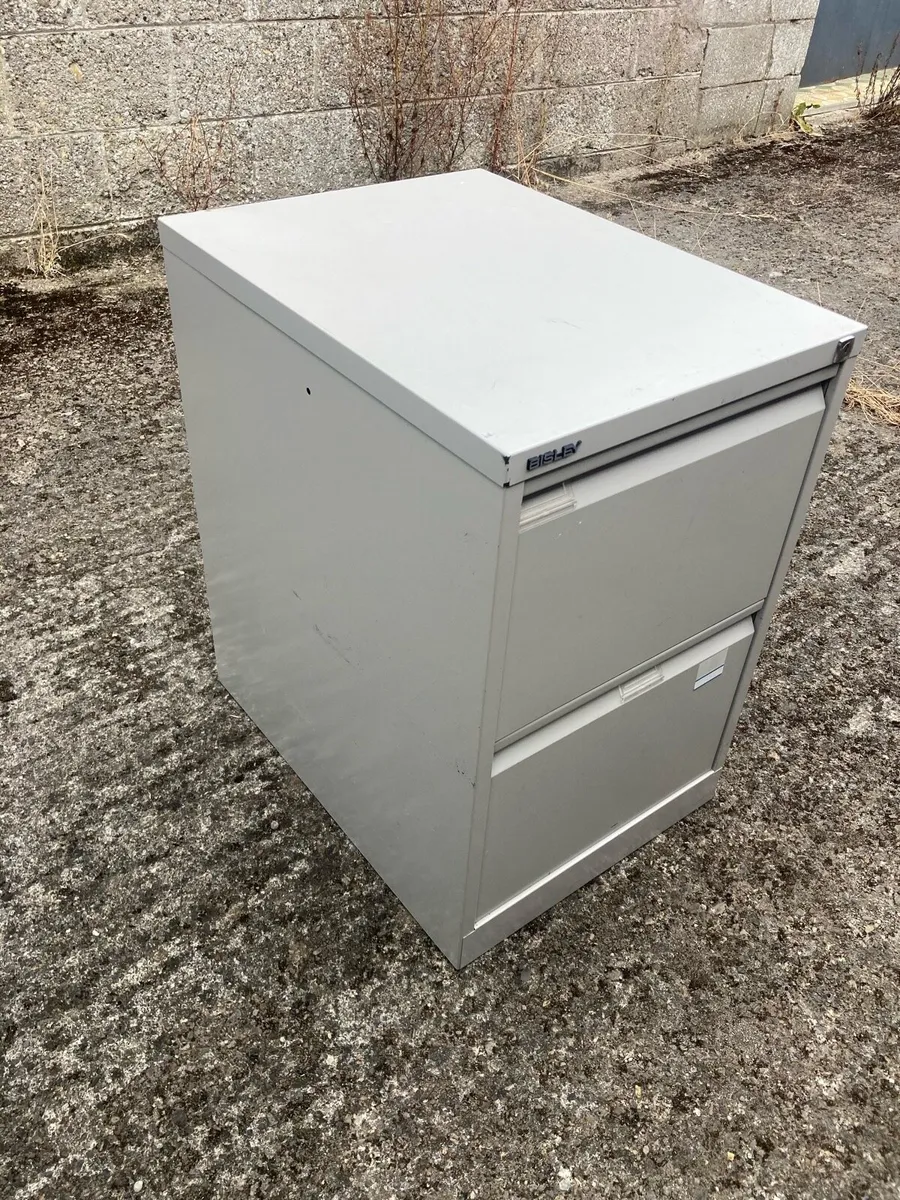 Filing Cabinet - 2 Drawer - Metal - Image 1