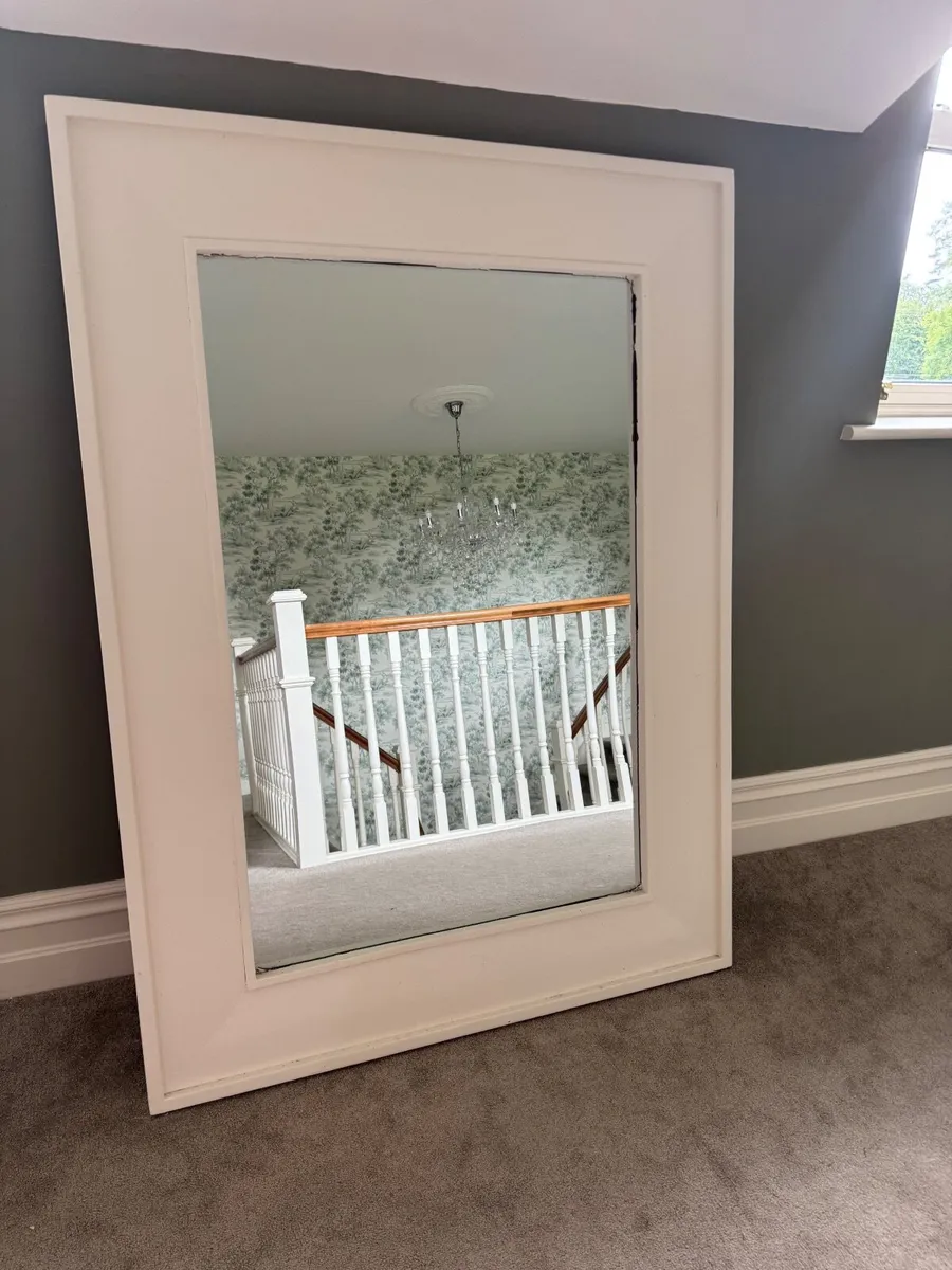 Large wood mirror - Image 1
