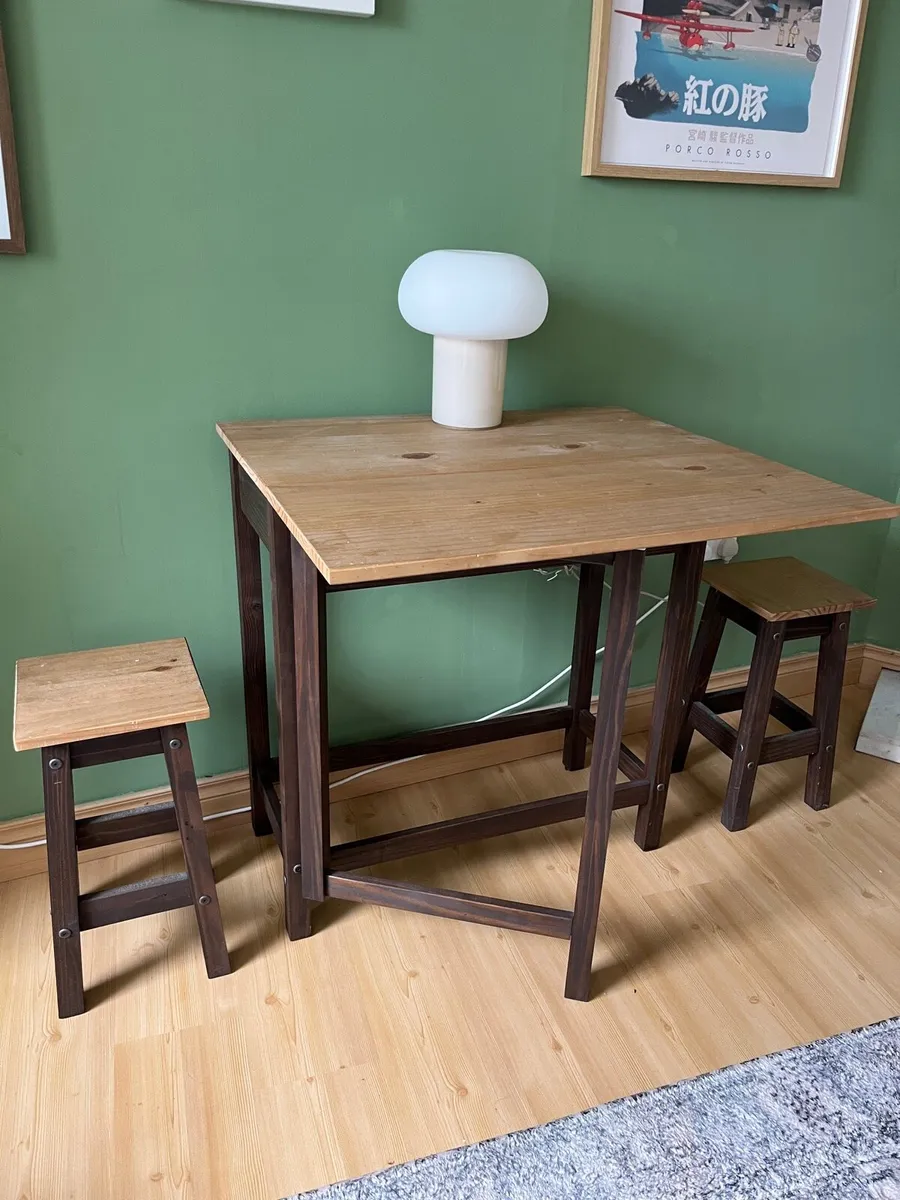 Foldable Table with Stools - Image 3