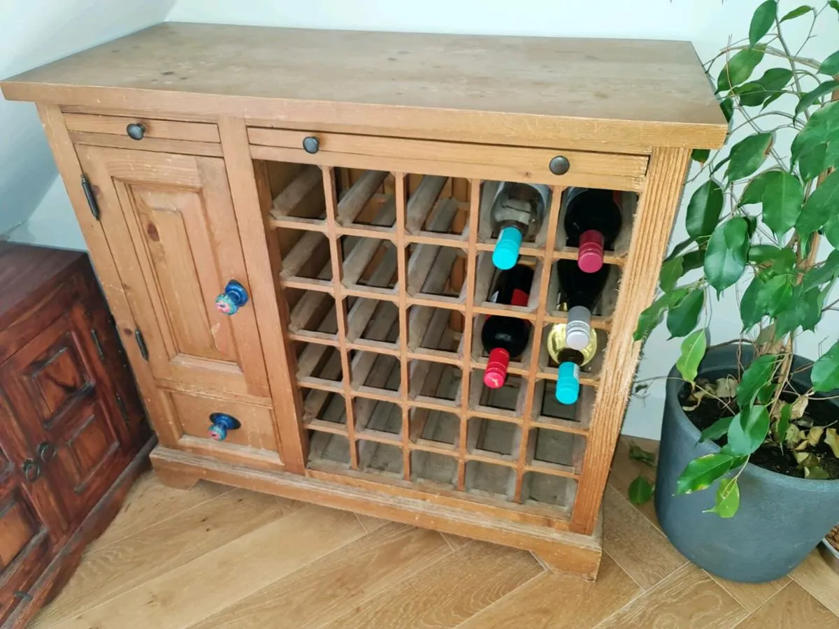 Wooden wine rack and press