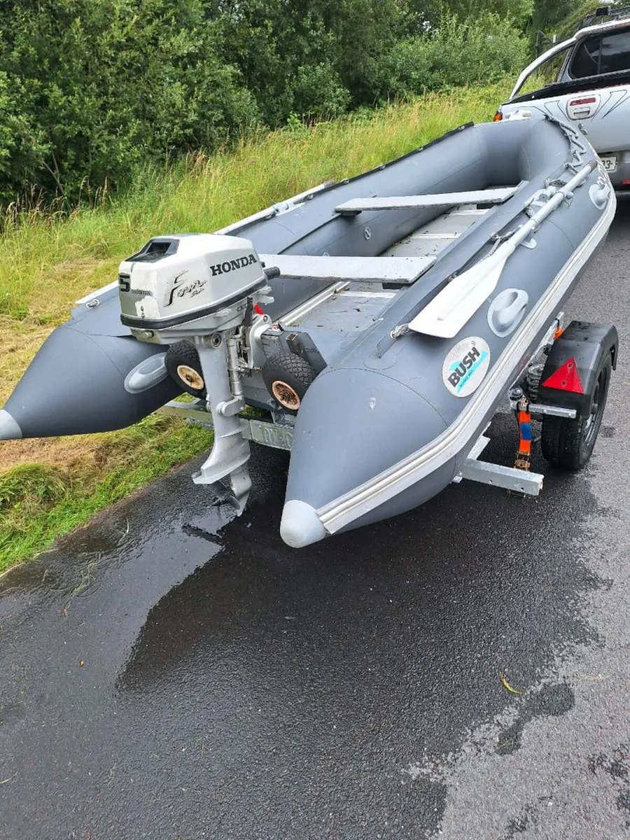 Inflatable boat, engine and trailer. - Image 4