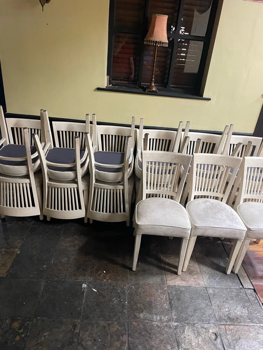 White restaurant chairs