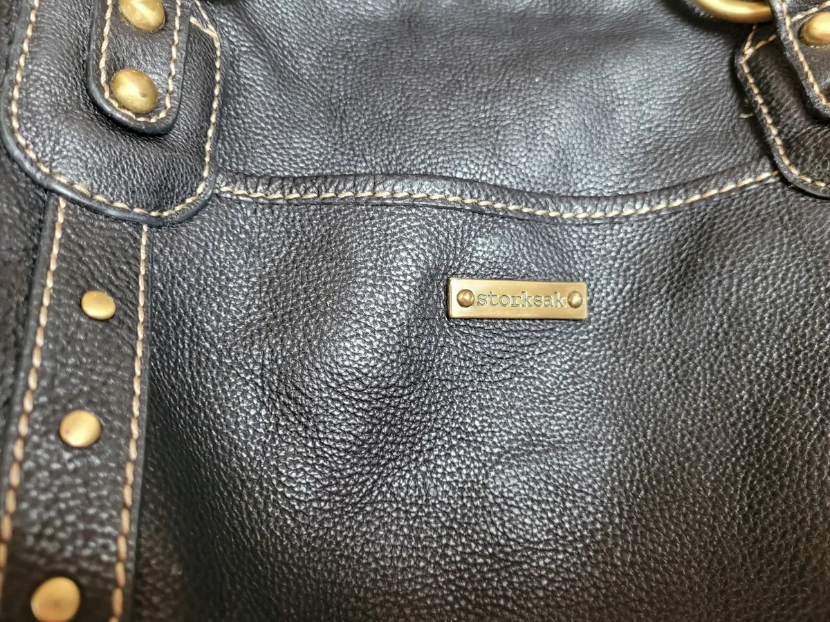 Storksak Leather Nappy Bag - Image 4