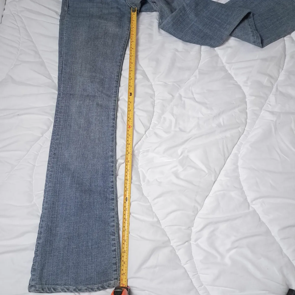 Seven7 Light Blue Washed Low Rise Bootcut Jeans 25 - Image 3