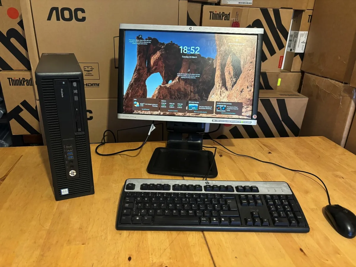 HP Prodesk PC's-i5-16GB-SSD-Screen-Win 11 Deliver - Image 4