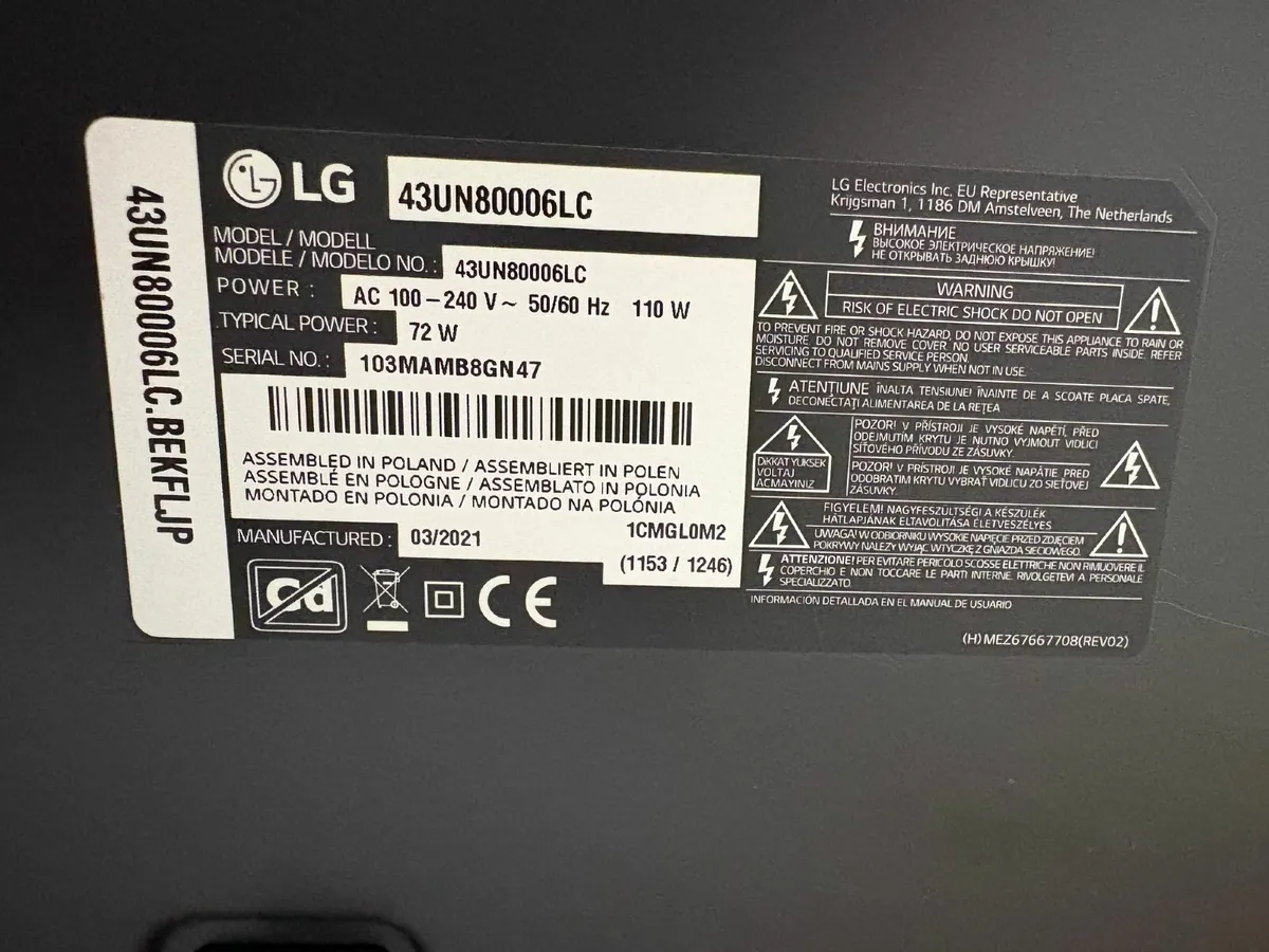 LG Smart TV 43 inch - Image 2