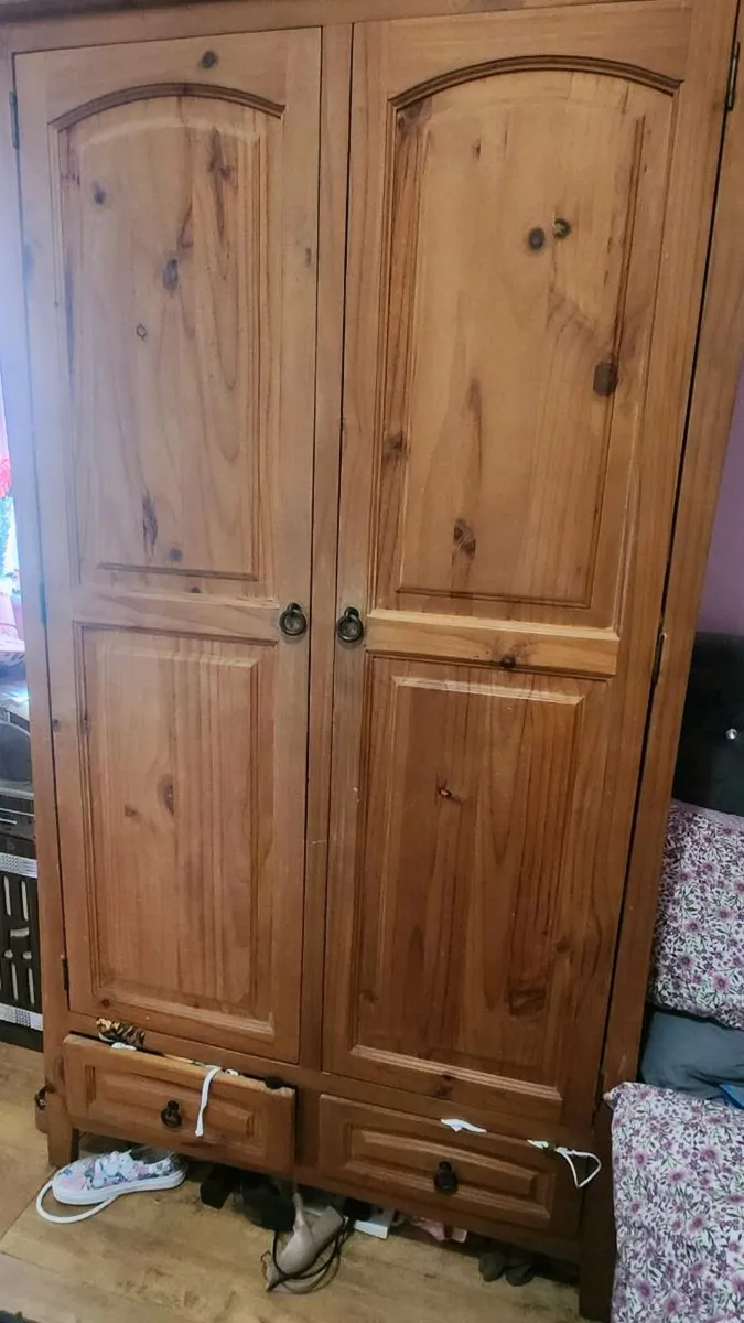 2 solid pine wardrobes - Image 2