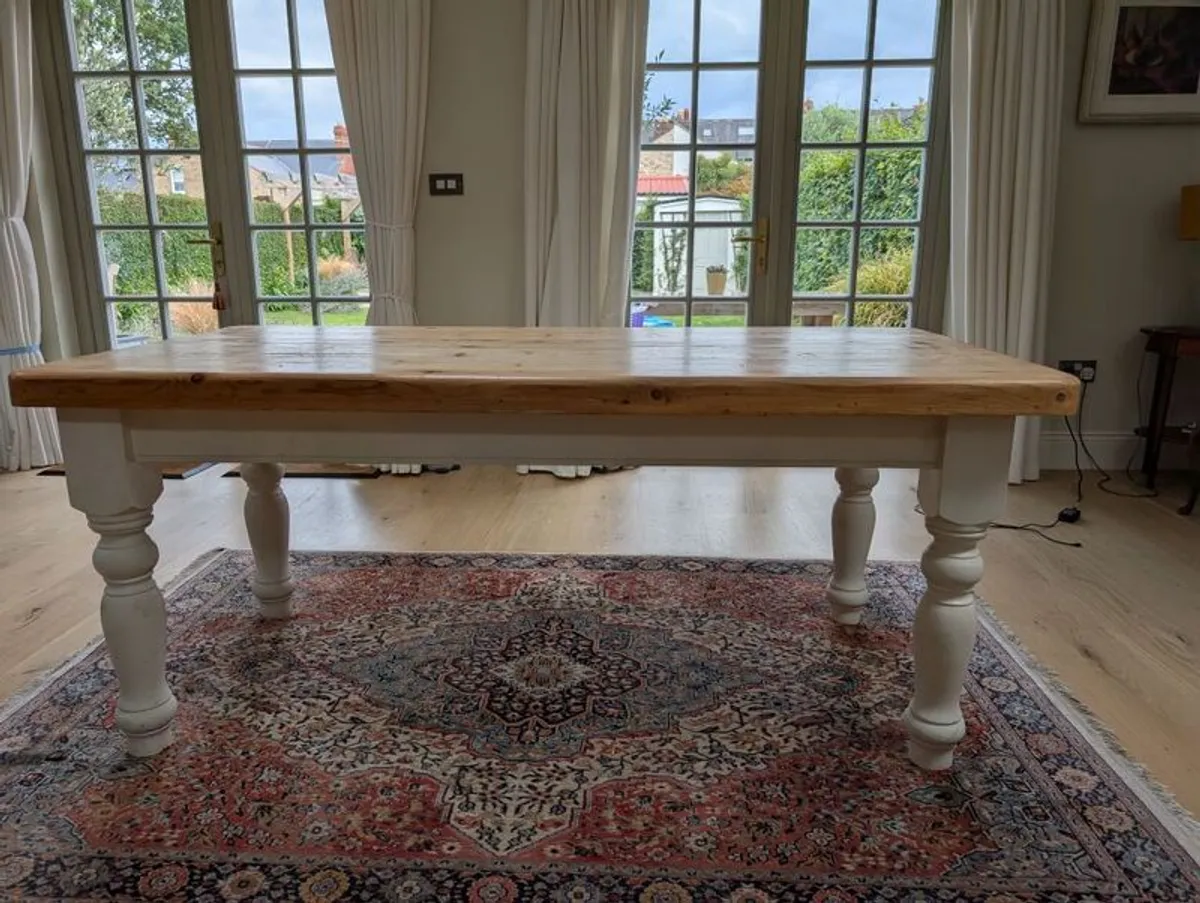 Solid Wood 8 Seater Dining Table - Image 1