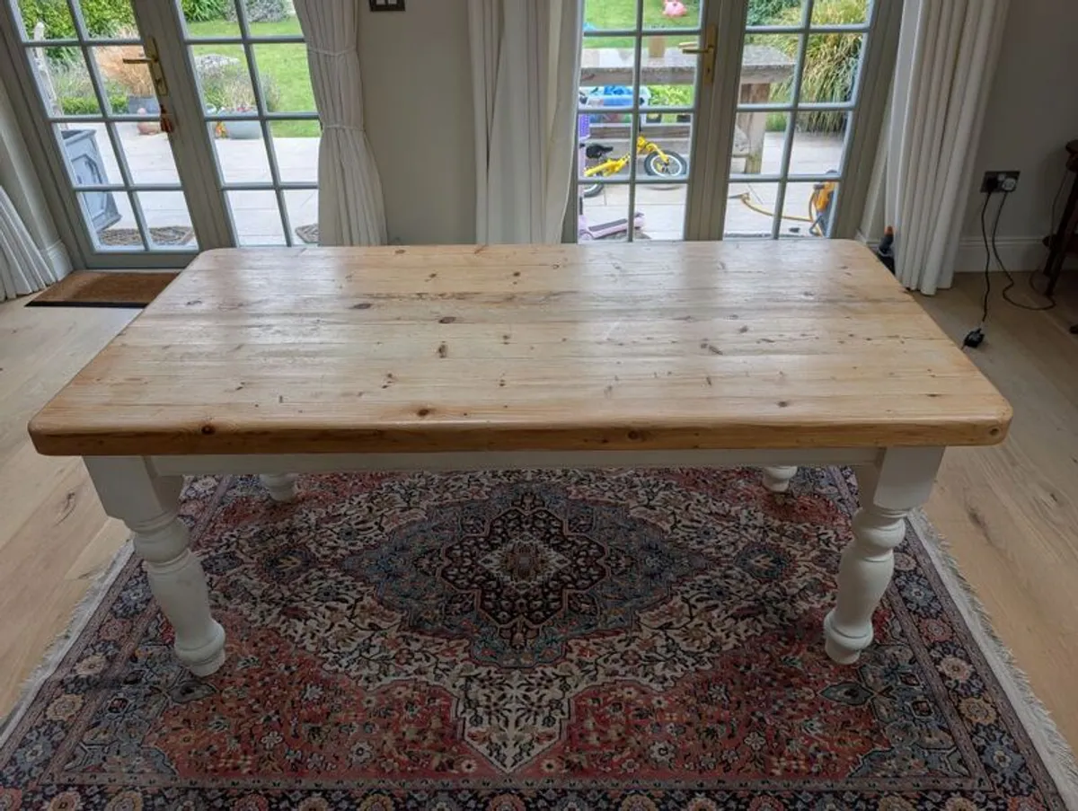 Solid Wood 8 Seater Dining Table - Image 2