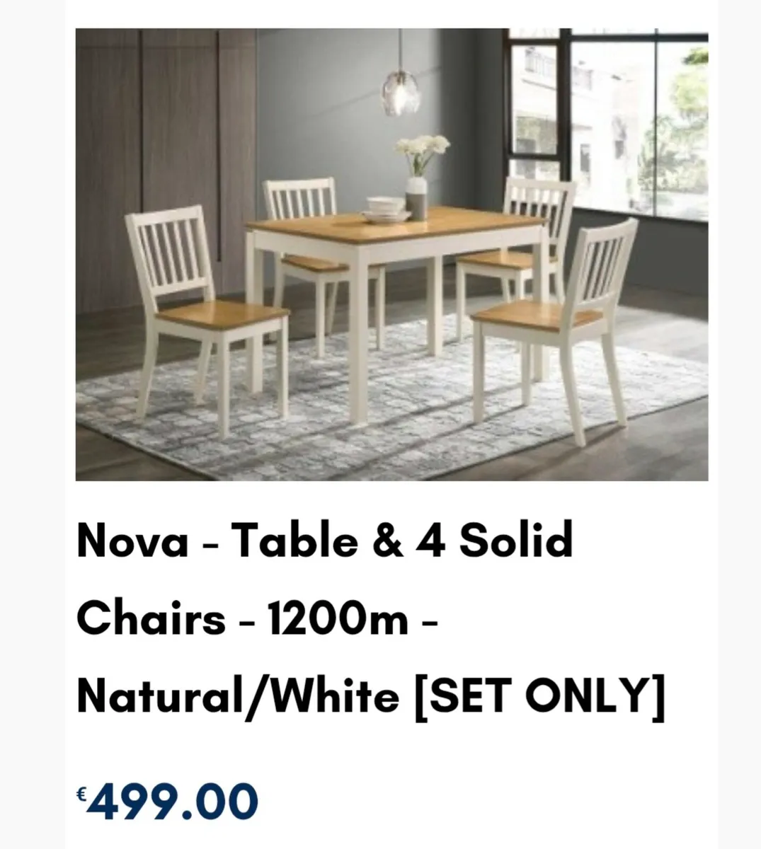 Table and 4 chairs