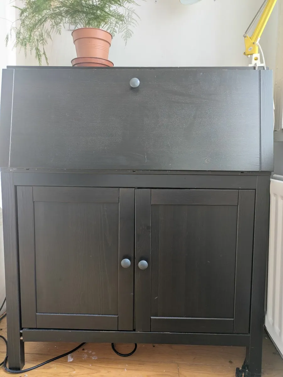 Desk cabinet with drop down leaf - Image 2