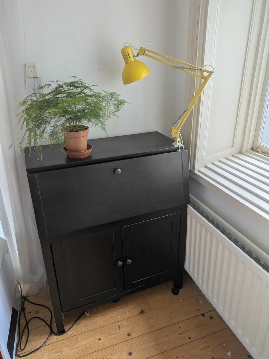 Desk cabinet with drop down leaf - Image 1