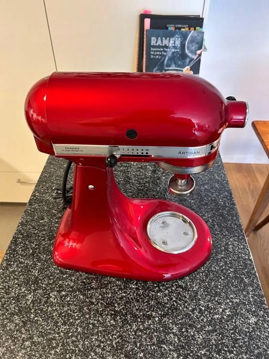Like New KitchenAid Artisan Mixer Red Full Working - Image 3