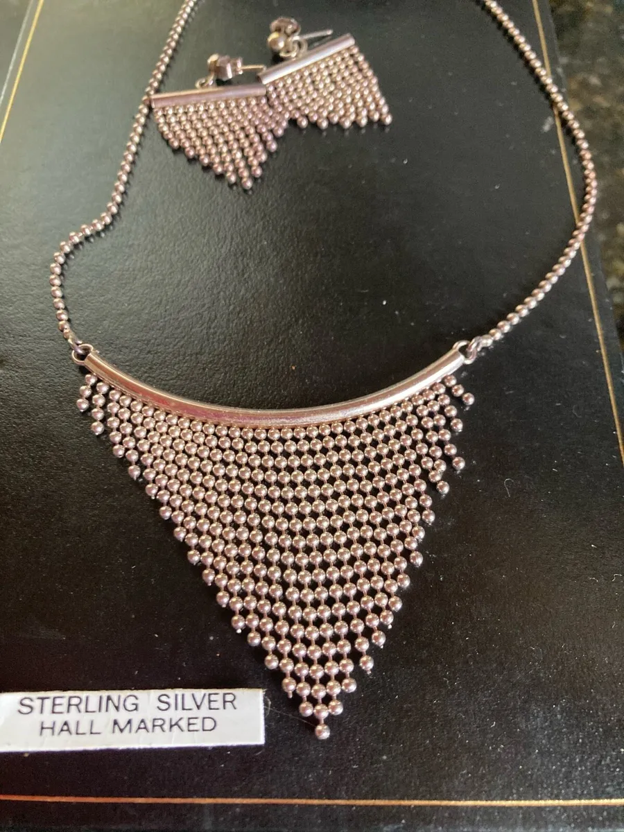 Sterling Silver pendant and earrings - Image 2