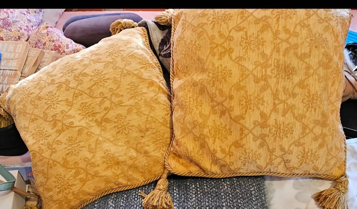 Large Bundle of Cushions plus 2 Large Lampshades - Image 3