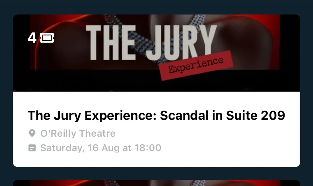 Tickets The Jury Experience: Scandal in Suite 209