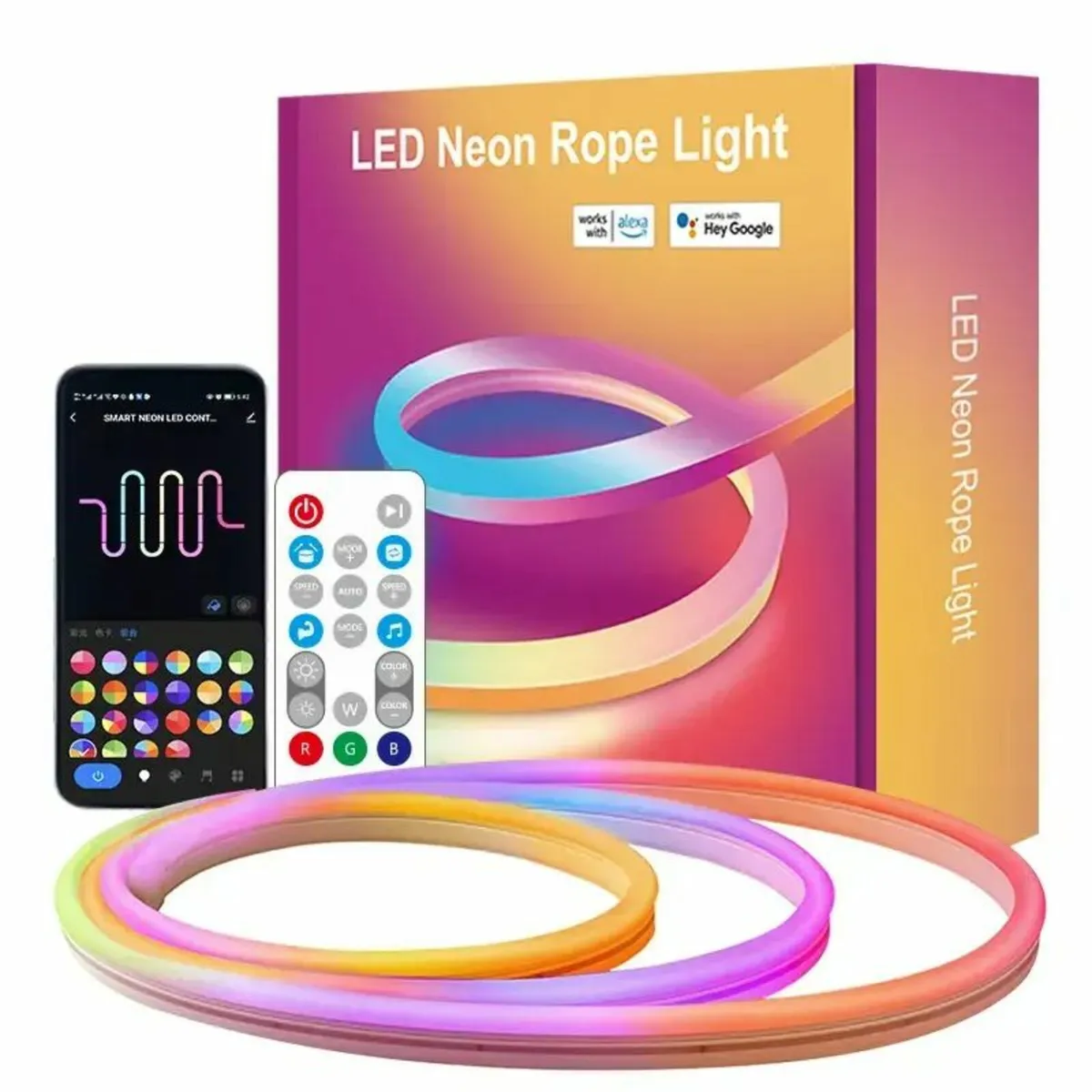 LED Neon Rope Lights 5m - Image 1