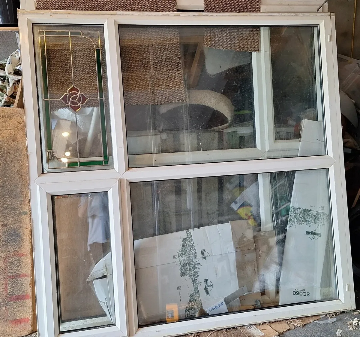 Two White PVC double glazed windows for sale