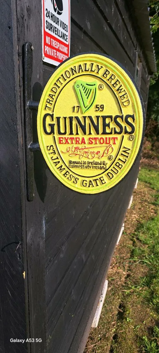Guinness  2 sided  cast iron sign - Image 2