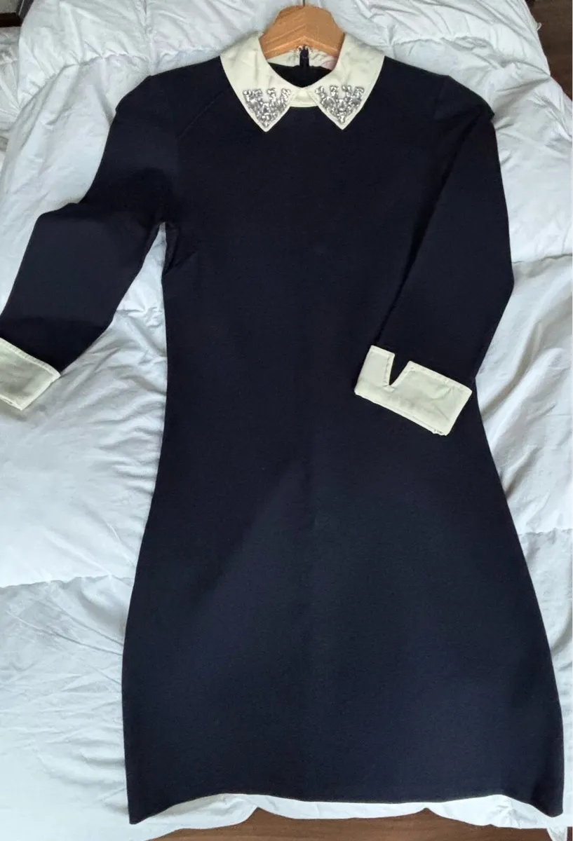 Ted Baker Navy Embellished dress - Image 1