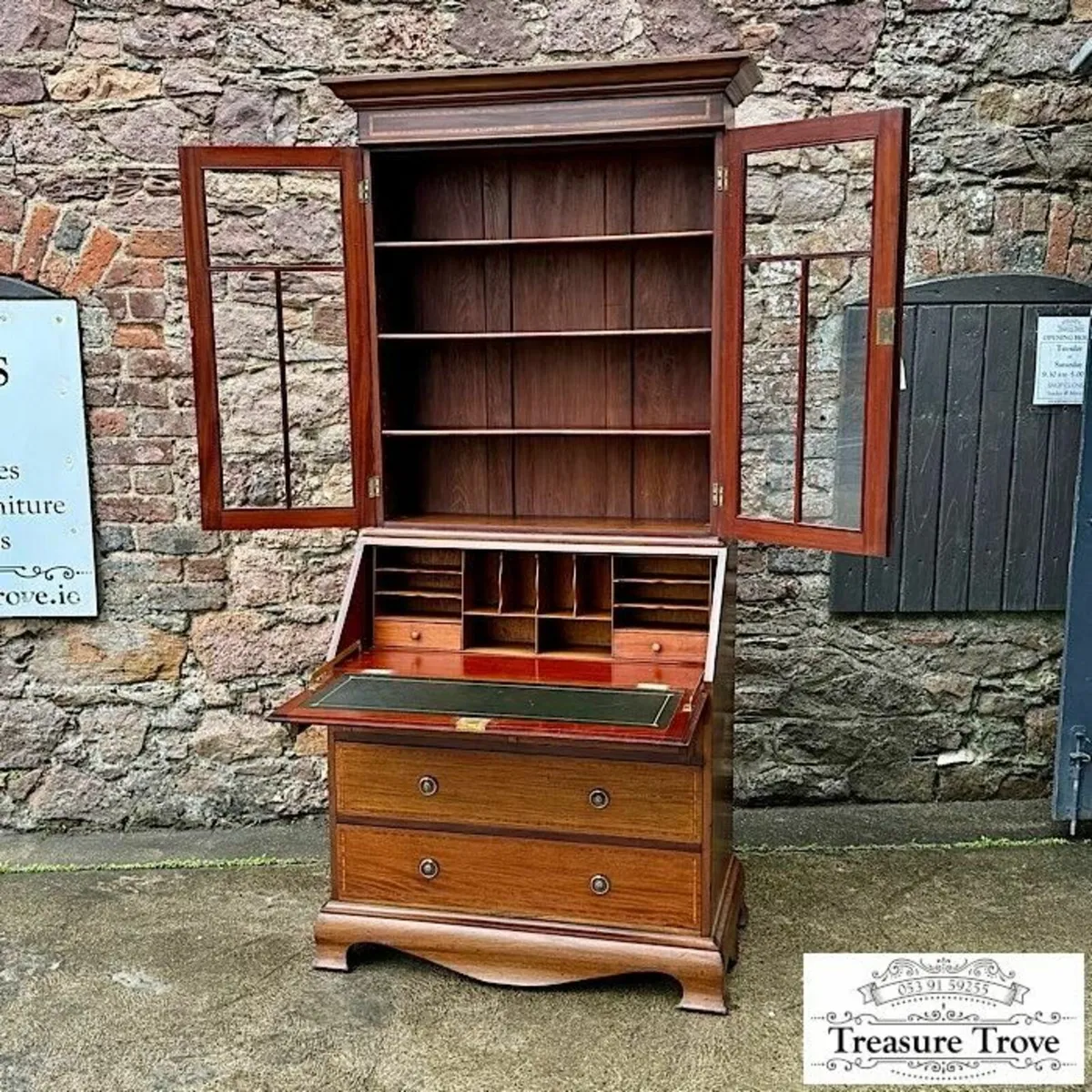 Tall Vintage Bookcases  / Bureau Bookcases - Image 2