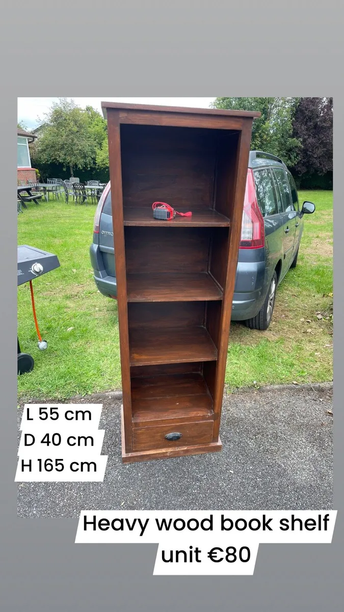 Tall narrow book shelf - Image 1