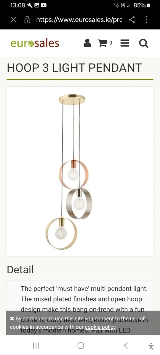 Sealant hang down light - Image 1