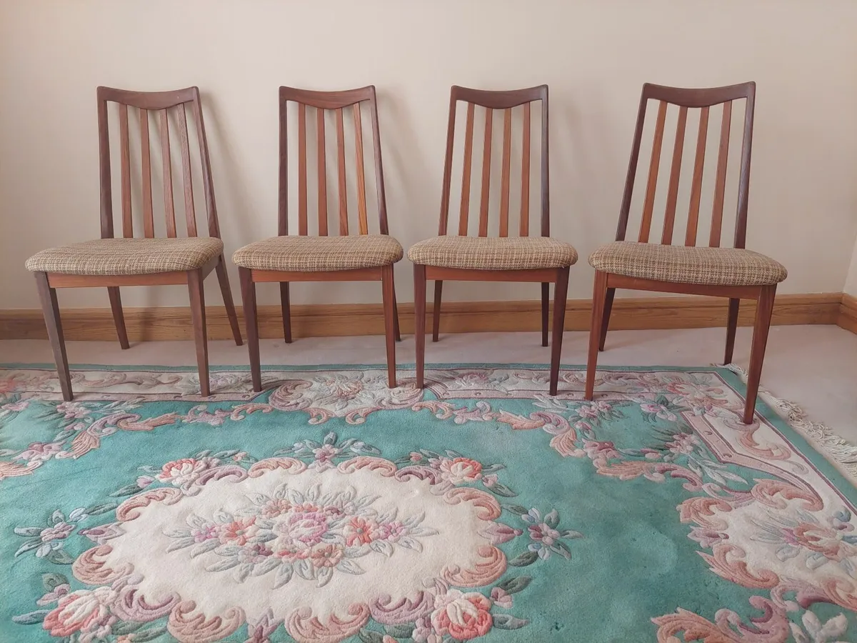 Set of 4 Stunning Mid Century G Plan Dining Chairs - Image 1