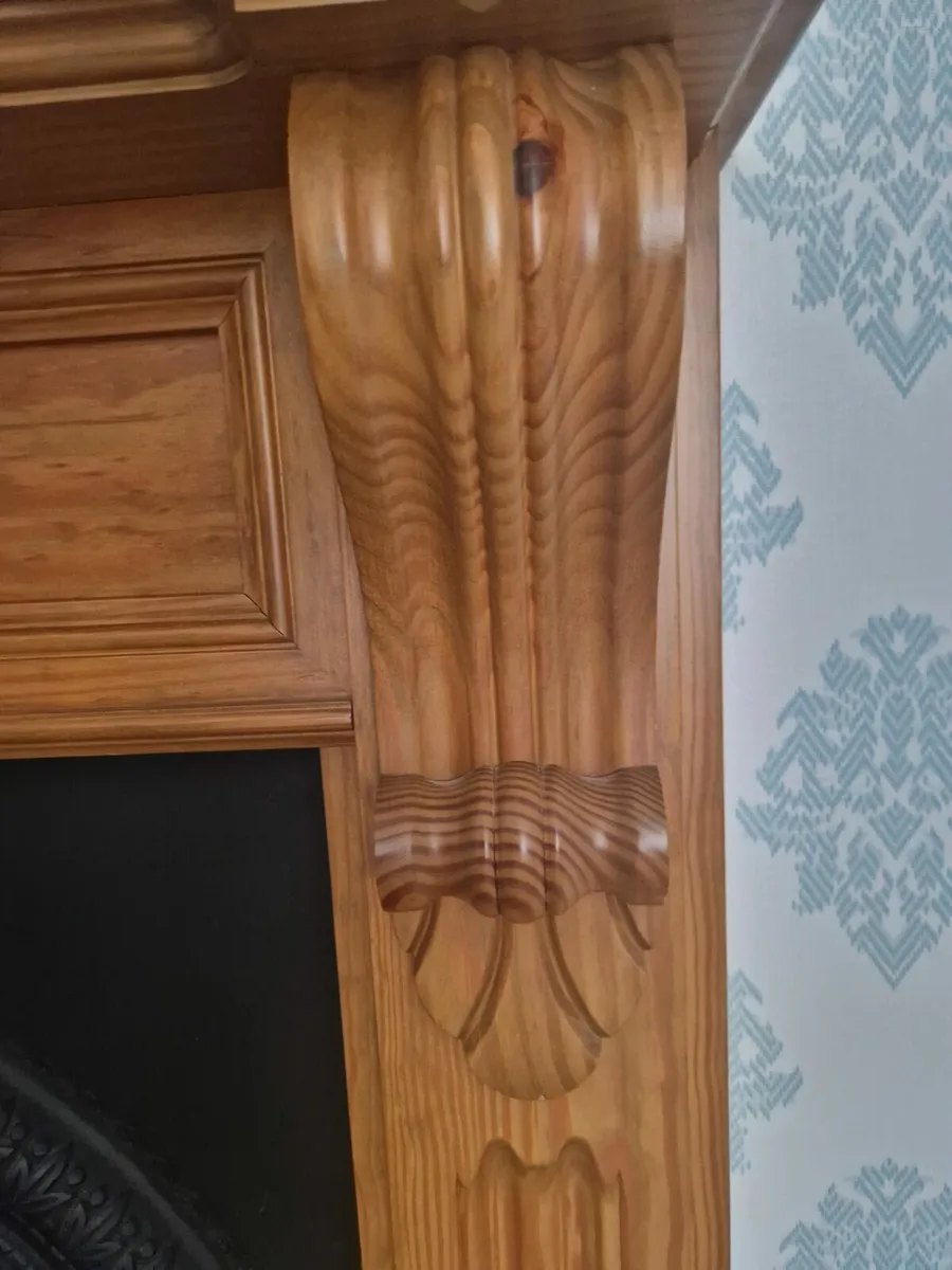 Fireplace and surround and mirror - Image 2