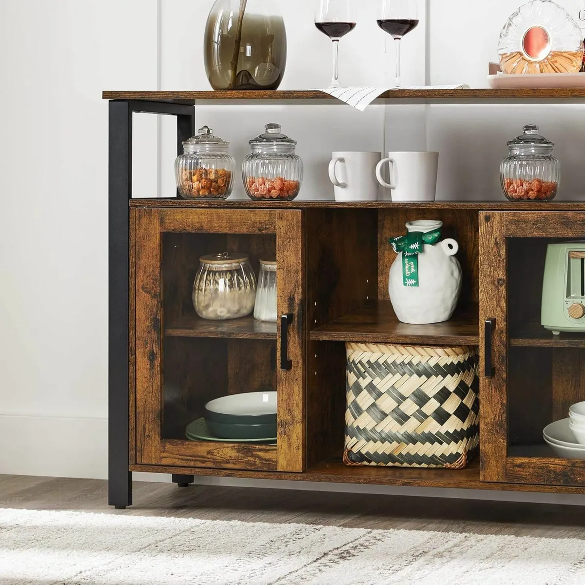 Sideboard with glass doors Sideboard Kitchen Cabin - Image 2