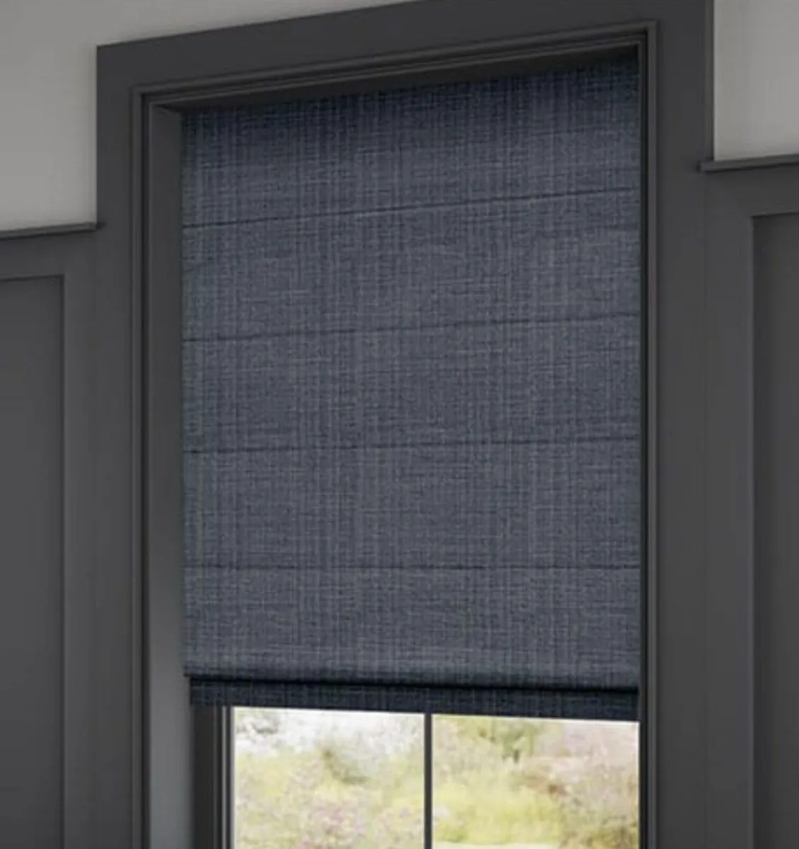 Leyton Deep Navy Roman Blind - Image 1