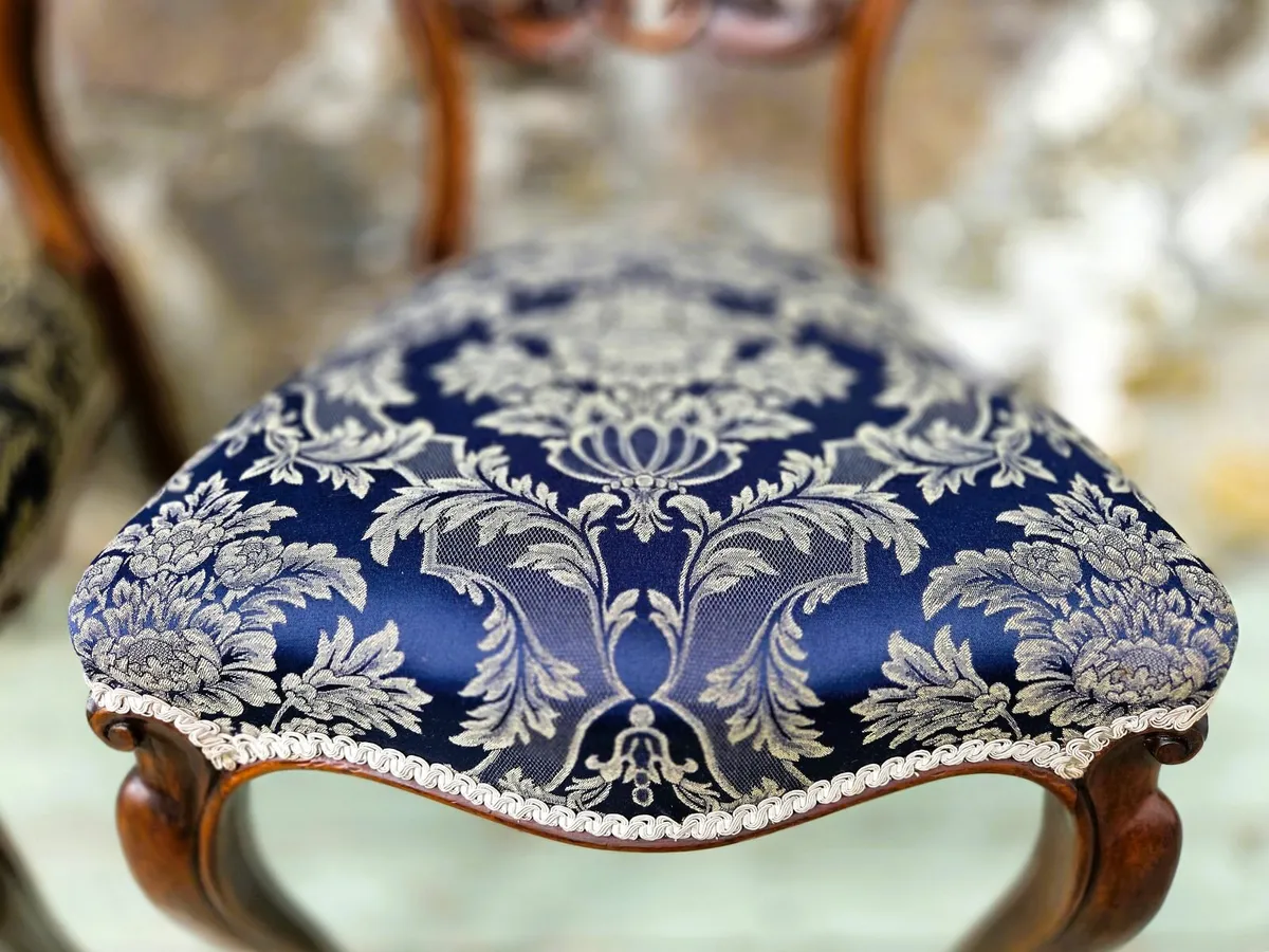Victorian Balloon Back Chairs- Circa 1870 - Image 4