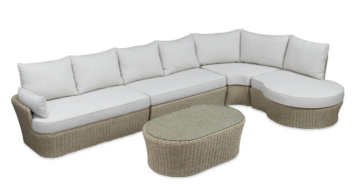 Saint Tropez Outdoor Corner Sofa w/ Chaise Lounge - Image 2